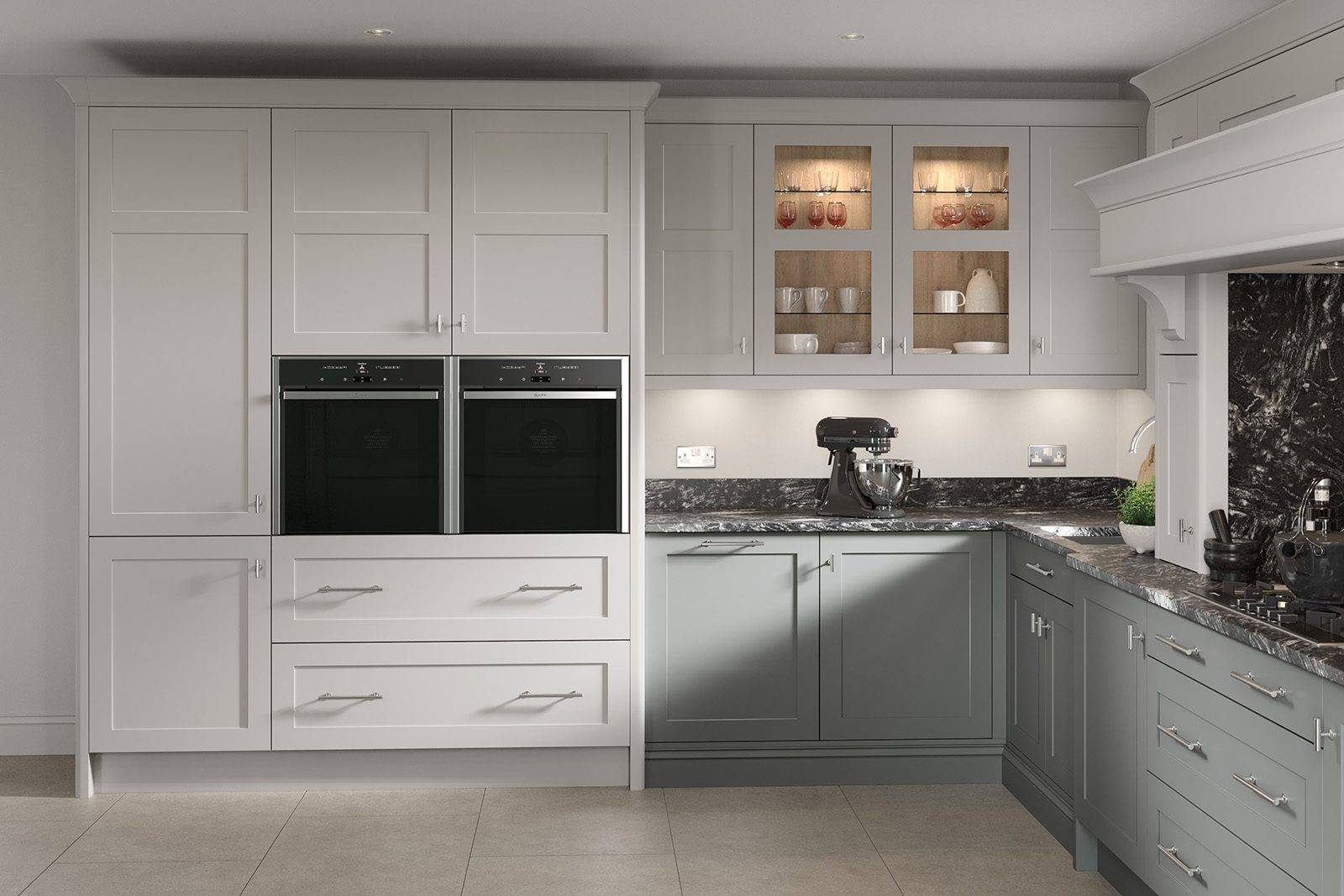 Second Nature Grey Shaker L Shaped Kitchen | My Dream Kitchen, London