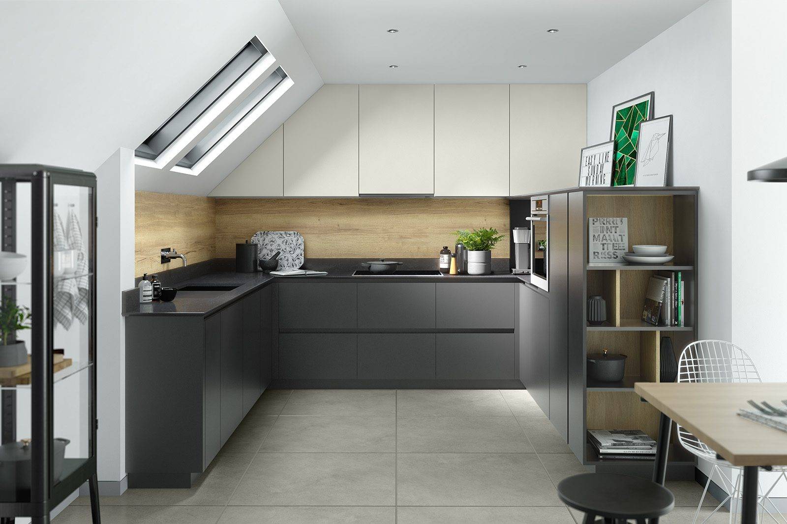 Second Nature Matt Handleless Compact Kitchen | My Dream Kitchen, London