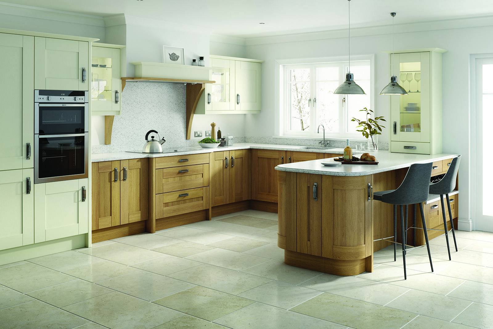 Second Nature Cashmere Oak U Shaped Kitchen | My Dream Kitchen, London