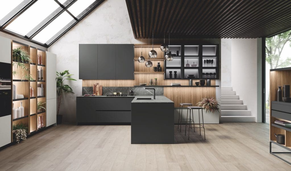 Miton Cucine Barnsley - Matt Black Handleless Kitchen | Square Kitchens, Barnsley