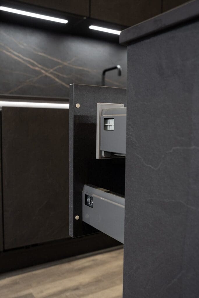 Nobilia German kitchen in Sheffield in Slate handleless finish