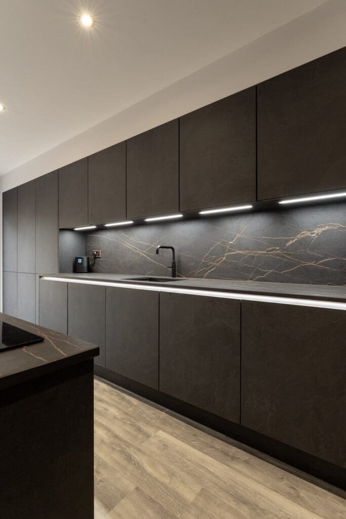 Nobilia German kitchen in Sheffield in Slate handleless finish