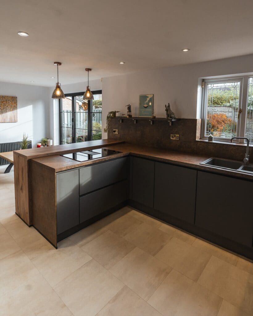 Nobilia Ferro Bronze kitchen project in Barnsley