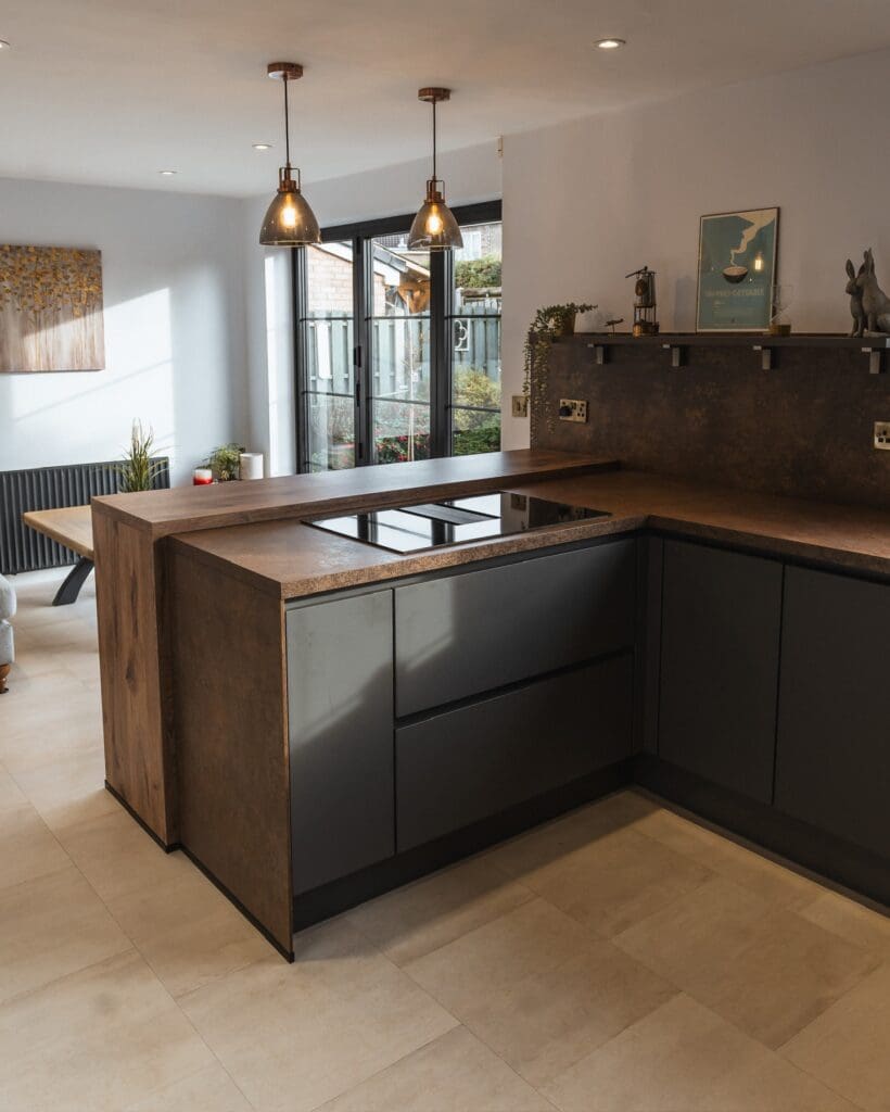 Nobilia Ferro Bronze kitchen project in Barnsley