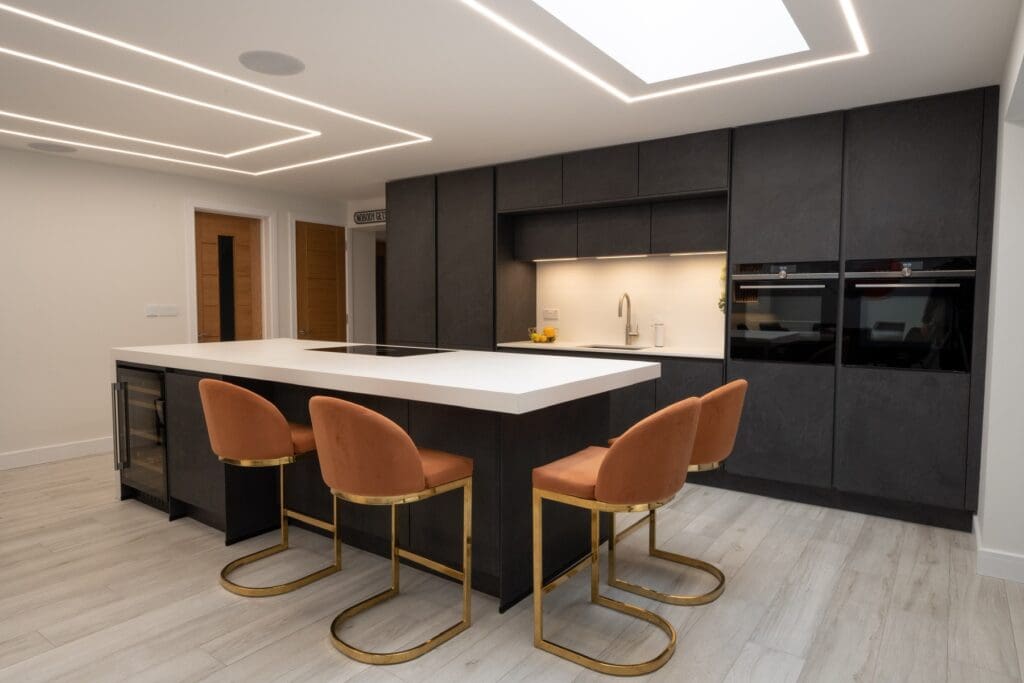 Nobilia black Slate kitchen in Nottingham