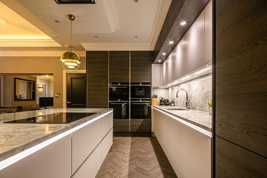 Luxury two tone kitchen projec in Sheffield