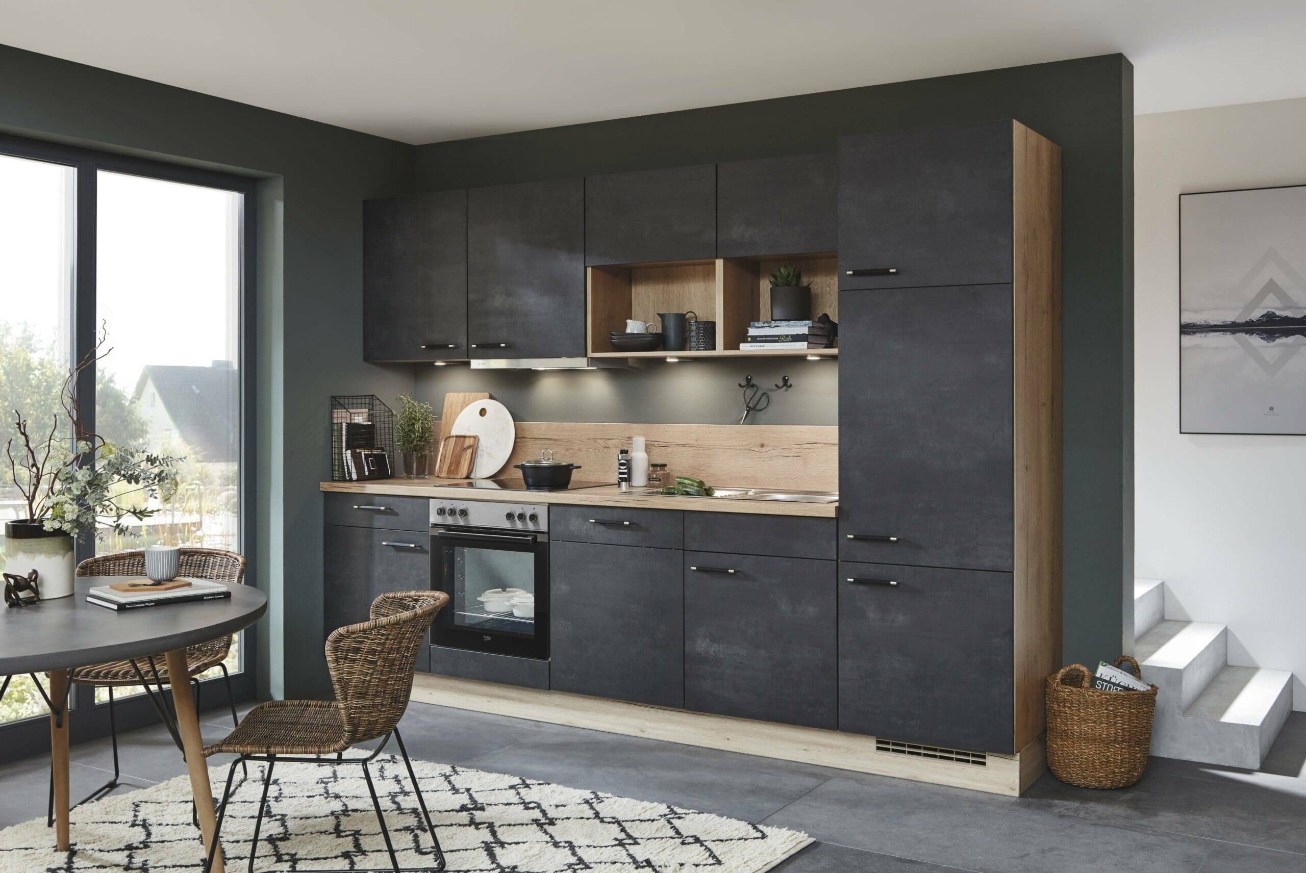 Nobilia Dark Concrete Kitchen | Square Kitchens, Barnsley