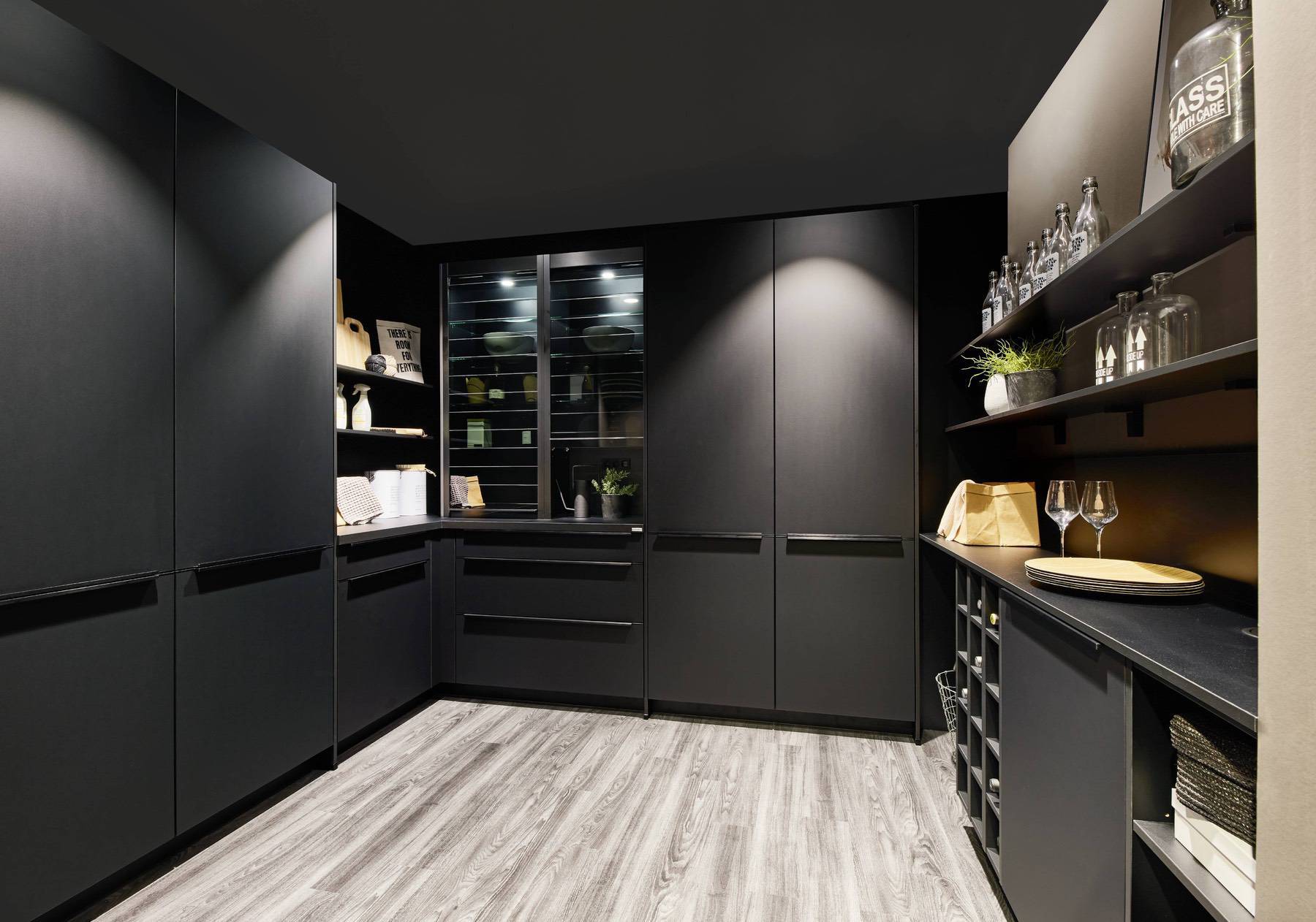 Nobilia Modern Dark Wood U Shaped Kitchen 2021 | Square Kitchens, Barnsley