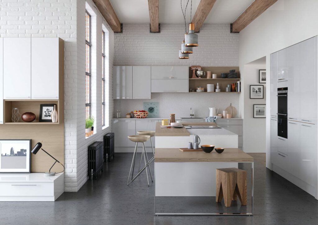 Alku Modern Gloss Kitchen With Island | Sia Kitchens, Hertfordshire