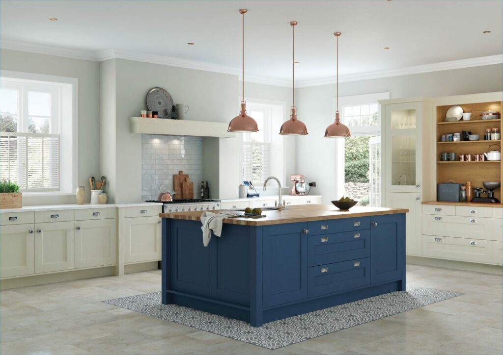 Alku Open Plan Traditional Shaker Kitchen With Island 1 | Sia Kitchens, Hertfordshire