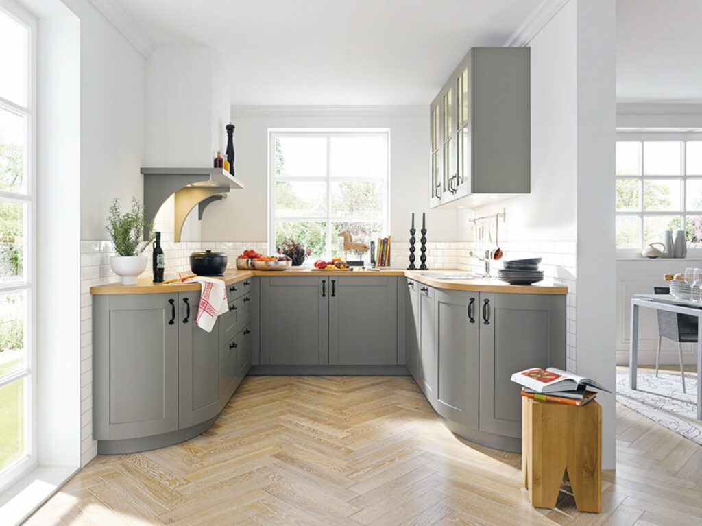 Schuller Grey Shaker U Shaped Kitchen 1 | Sia Kitchens, Hertfordshire