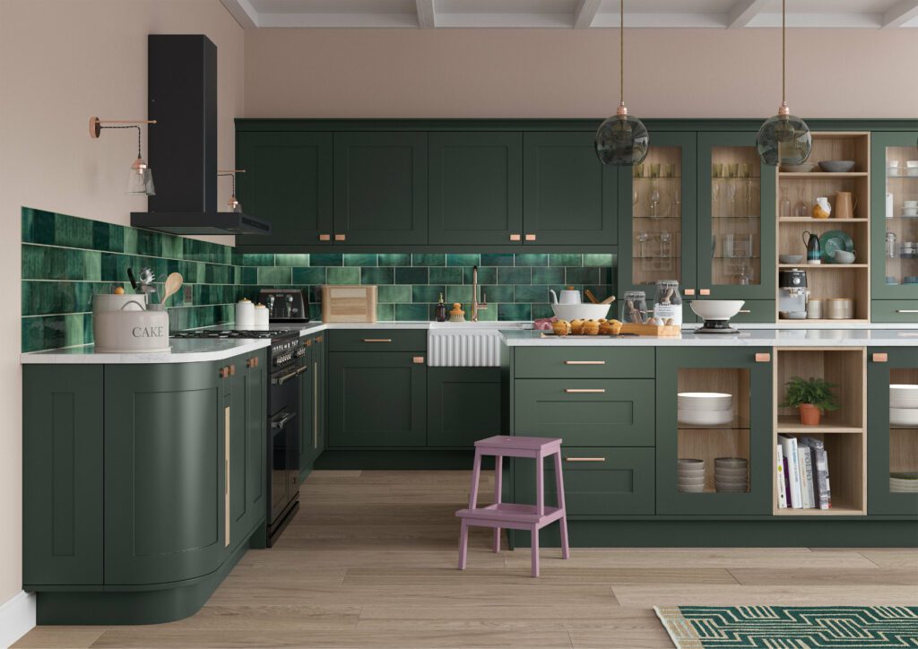 kitchen showroom Ramsbottom - Kitchen Stori Forest Green Shaker Kitchen | Portfolio Kitchens, Whitefield