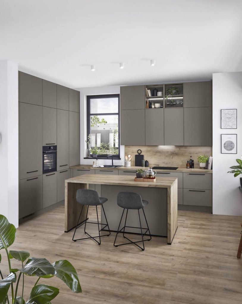 Small Kitchens Manchester - Nobilia Wooden Island Kitchen | Portfolio Kitchens, Swinton