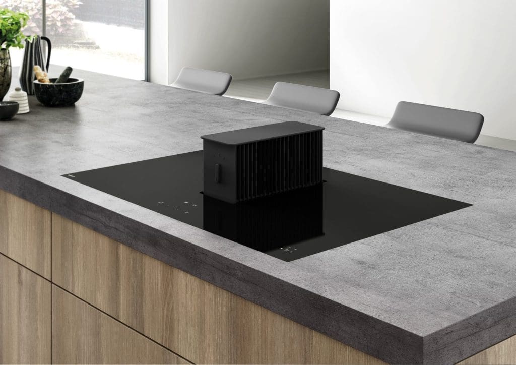 Novy One 78Cm Combination Induction Hob And Downdraft Extractor Lifestyle | Portfolio Kitchens, Swinton