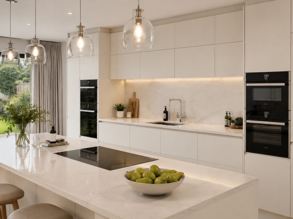 Nobilia Touch Ivory kitchen by Portfolio Kitchens Manchester