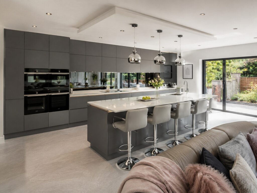 Nobilia Touch Grey kitchen by Portfolio Kitchens Manchester