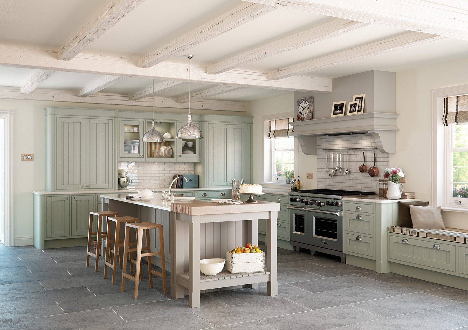 Aisling Light In Frame L Shaped Kitchen | Portfolio Kitchens, Swinton