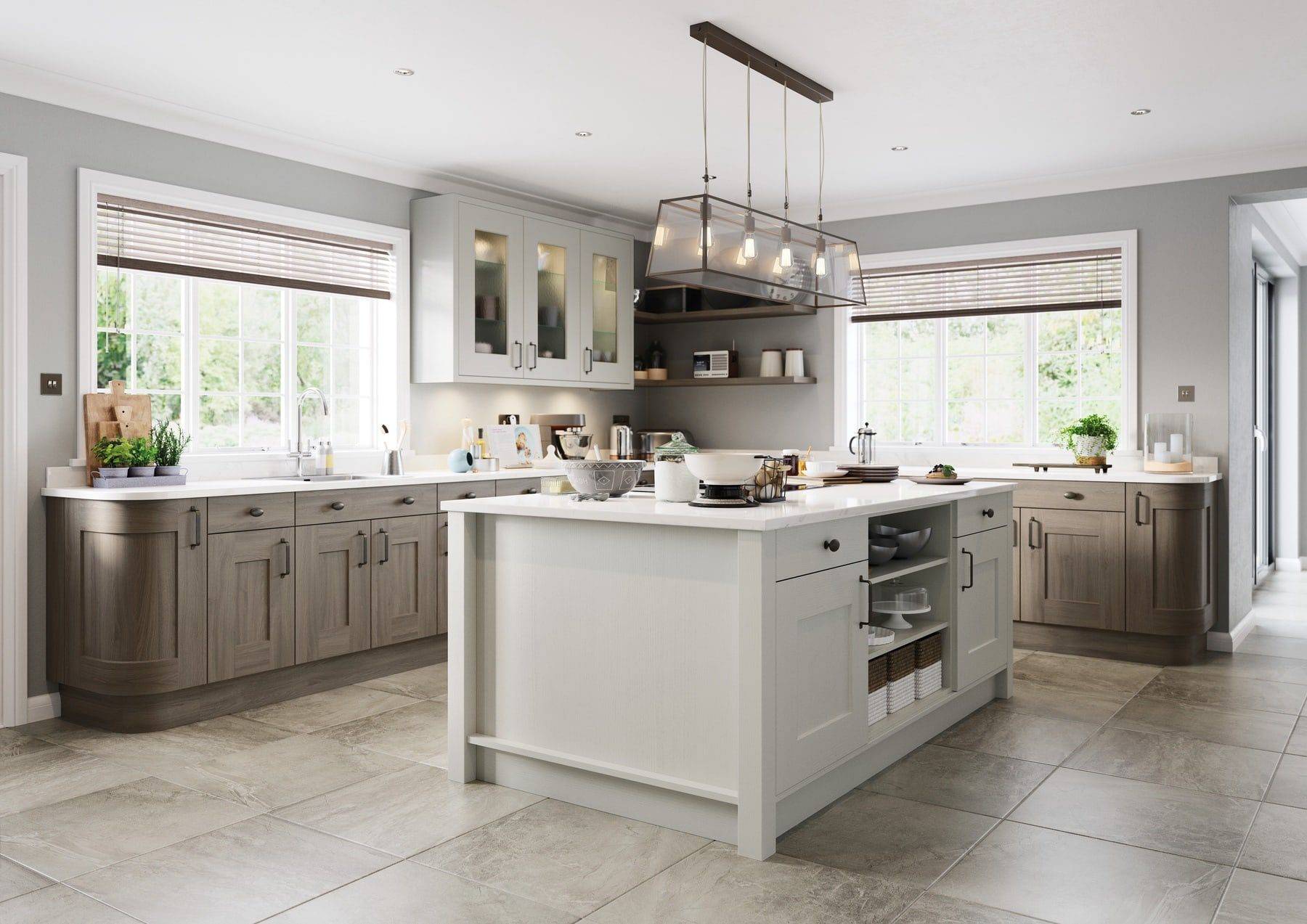Nobilia Modern Handleless Wood Open Plan Kitchen With Island 2021 1 | Lead Wolf, Peterborough