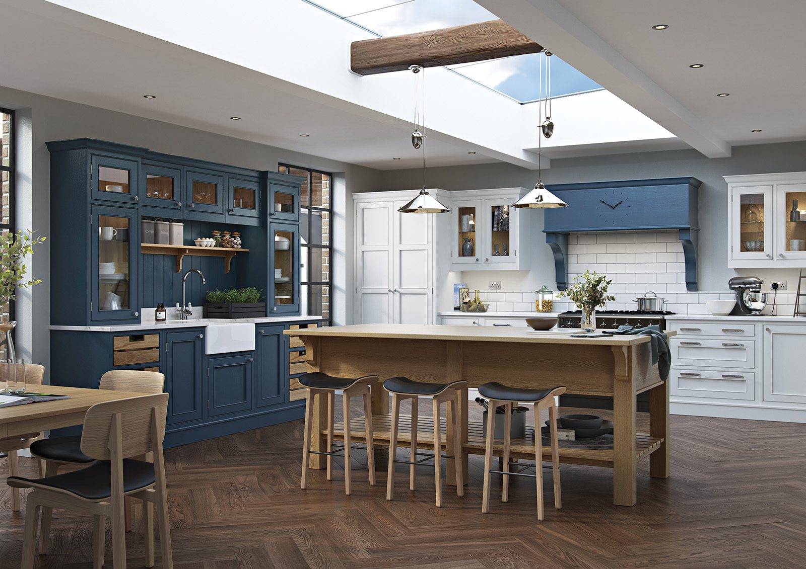 Aisling Shaker In Frame Open Plan Kitchen | Portfolio Kitchens, Swinton