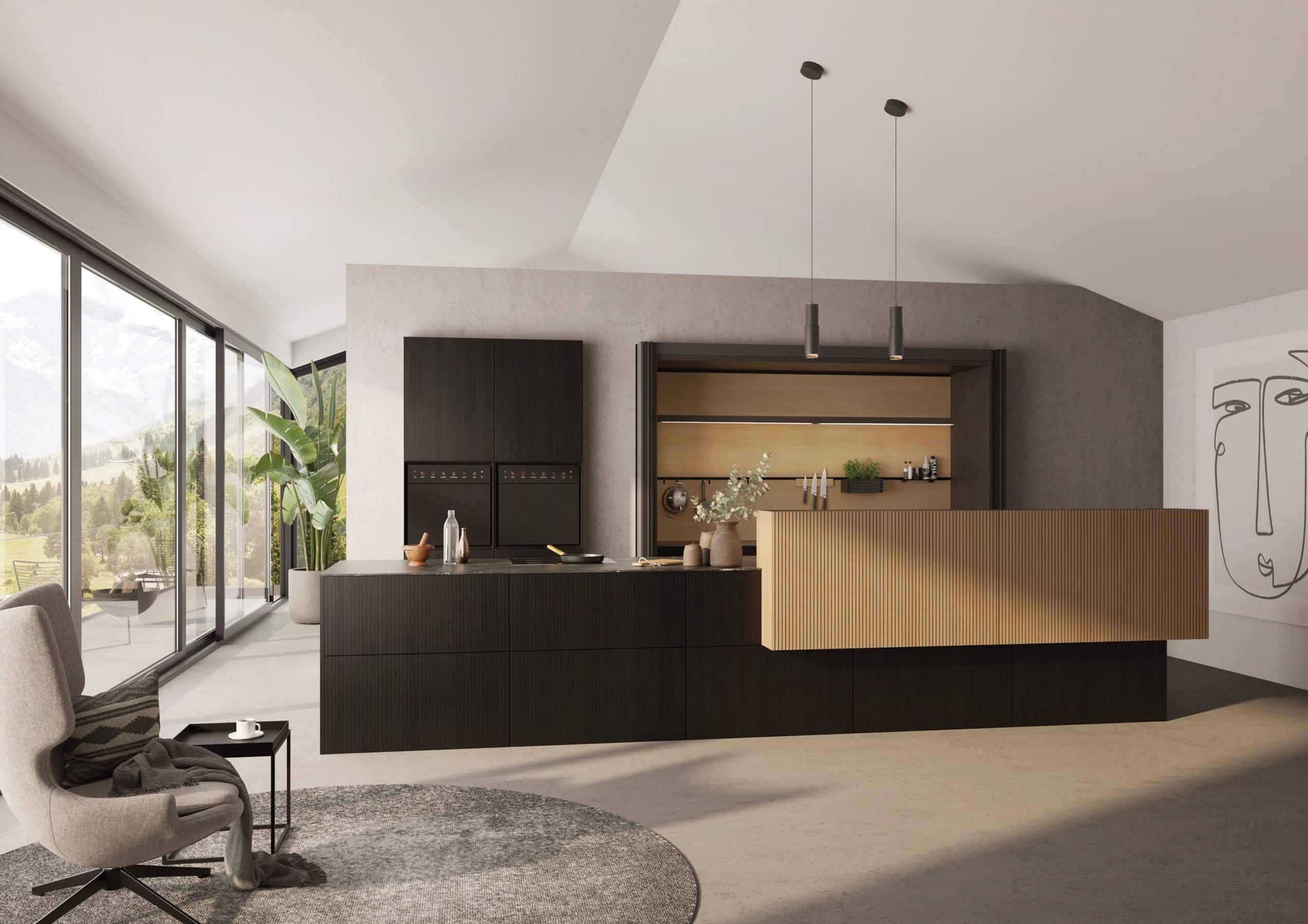 Rotpunkt Memory Riu Black Wood Kitchen | Portfolio Kitchens, Swinton