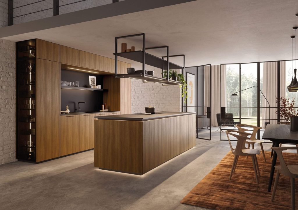 Rotpunkt Loft Brown Oak Wood Kitchen | Portfolio Kitchens, Swinton