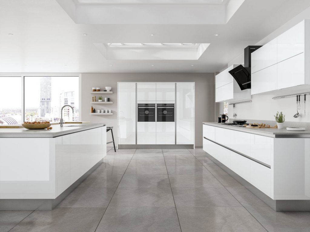 Jjo White High Gloss Kitchen | Royal Kitchen Designs, Pontypool