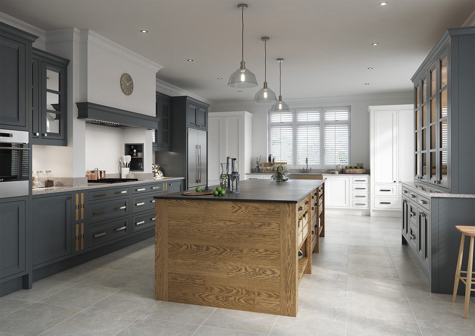 Aisling Modern Shaker Kitchen With Island | Unlimited Kitchens, Nottingham