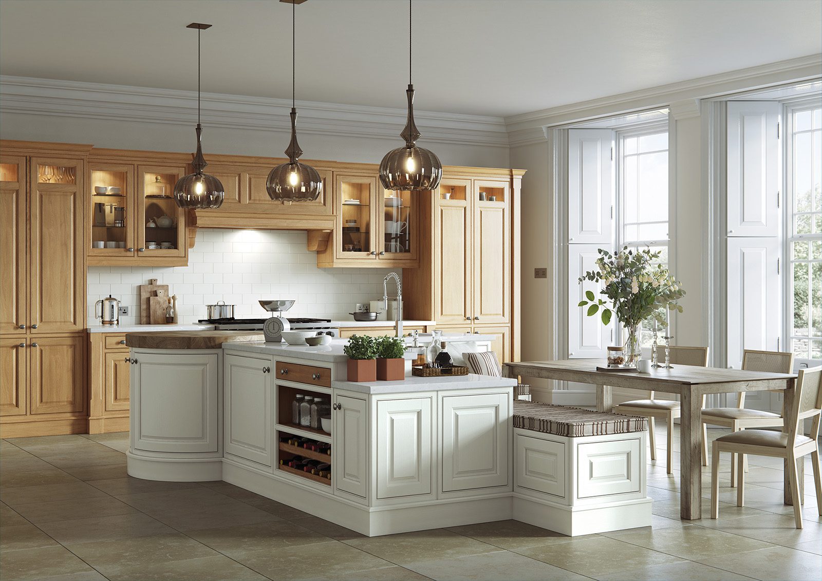 Aisling Shaker In Frame Kitchen With Island | Unlimited Kitchens, Nottingham