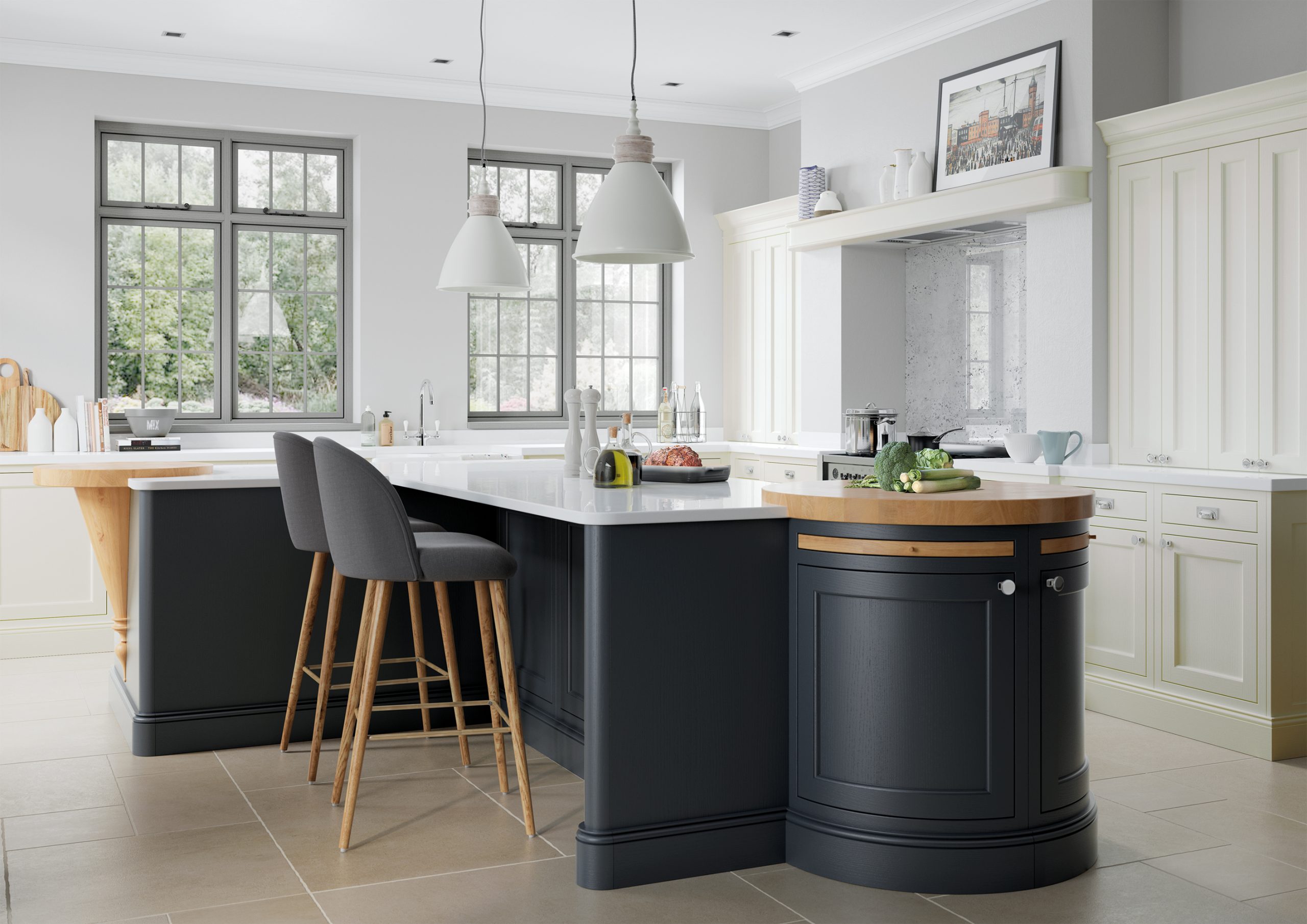 Belgravia Porcelain And Slate Blue Main Shot Rgb | Unlimited Kitchens, Nottingham