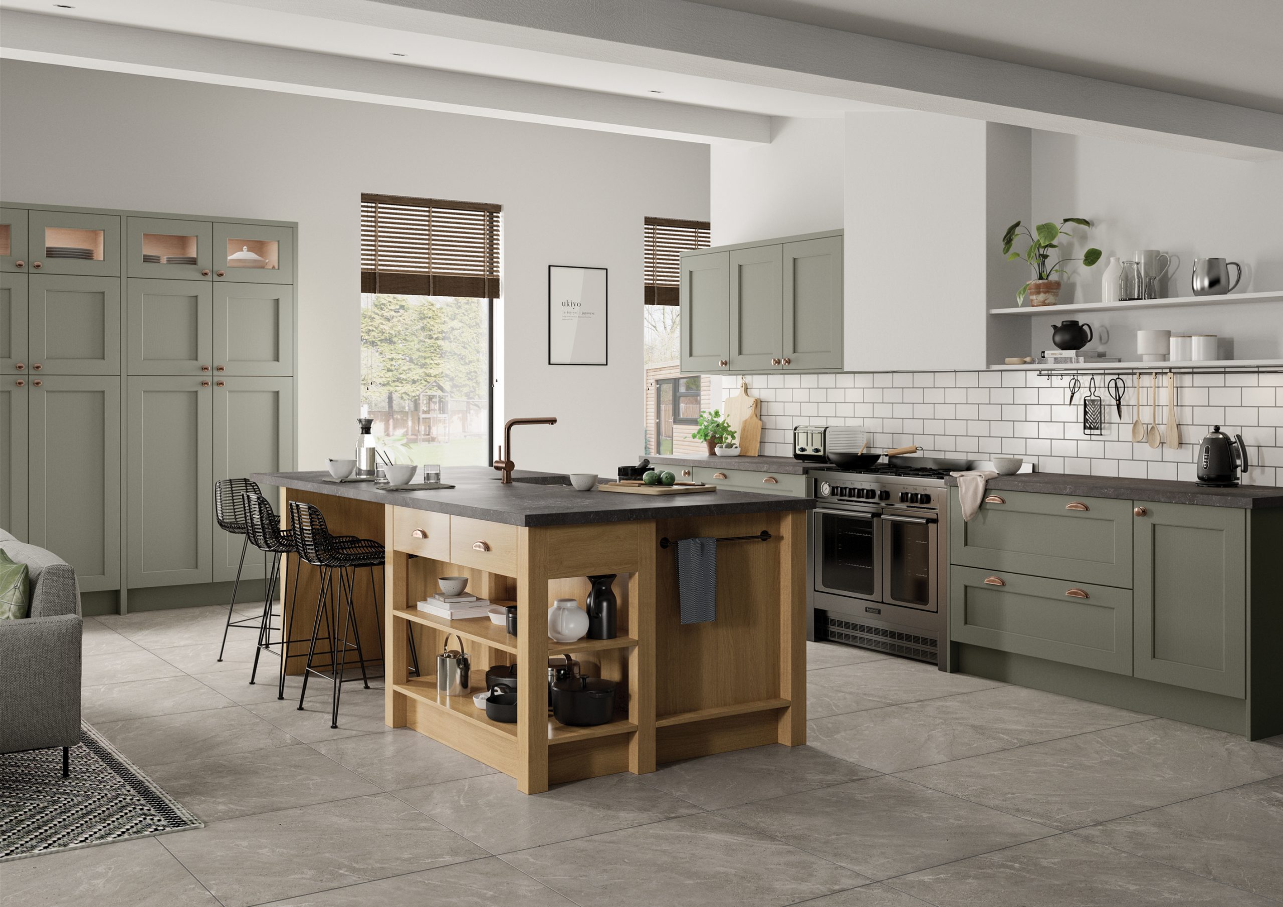 Wakefield Cardamom And Light Oak | Unlimited Kitchens, Nottingham