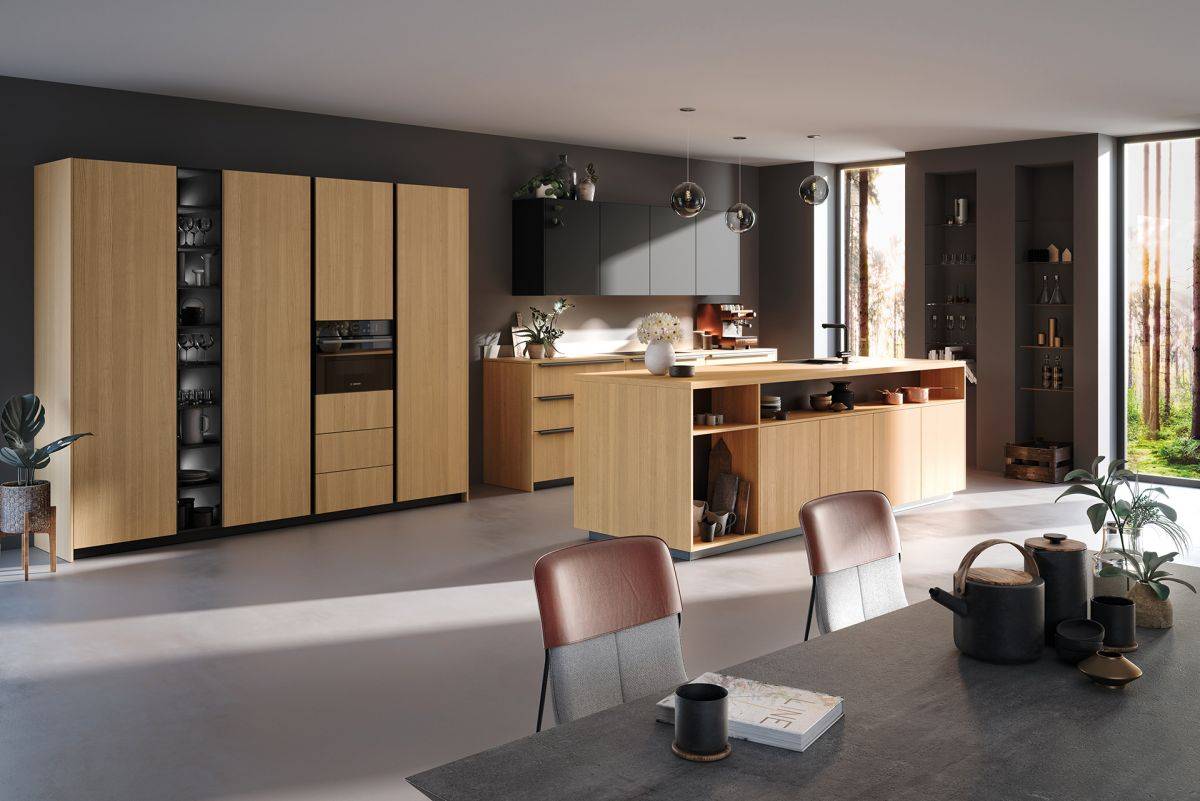 Zerox City Oak And Black Xt | Unlimited Kitchens, Nottingham