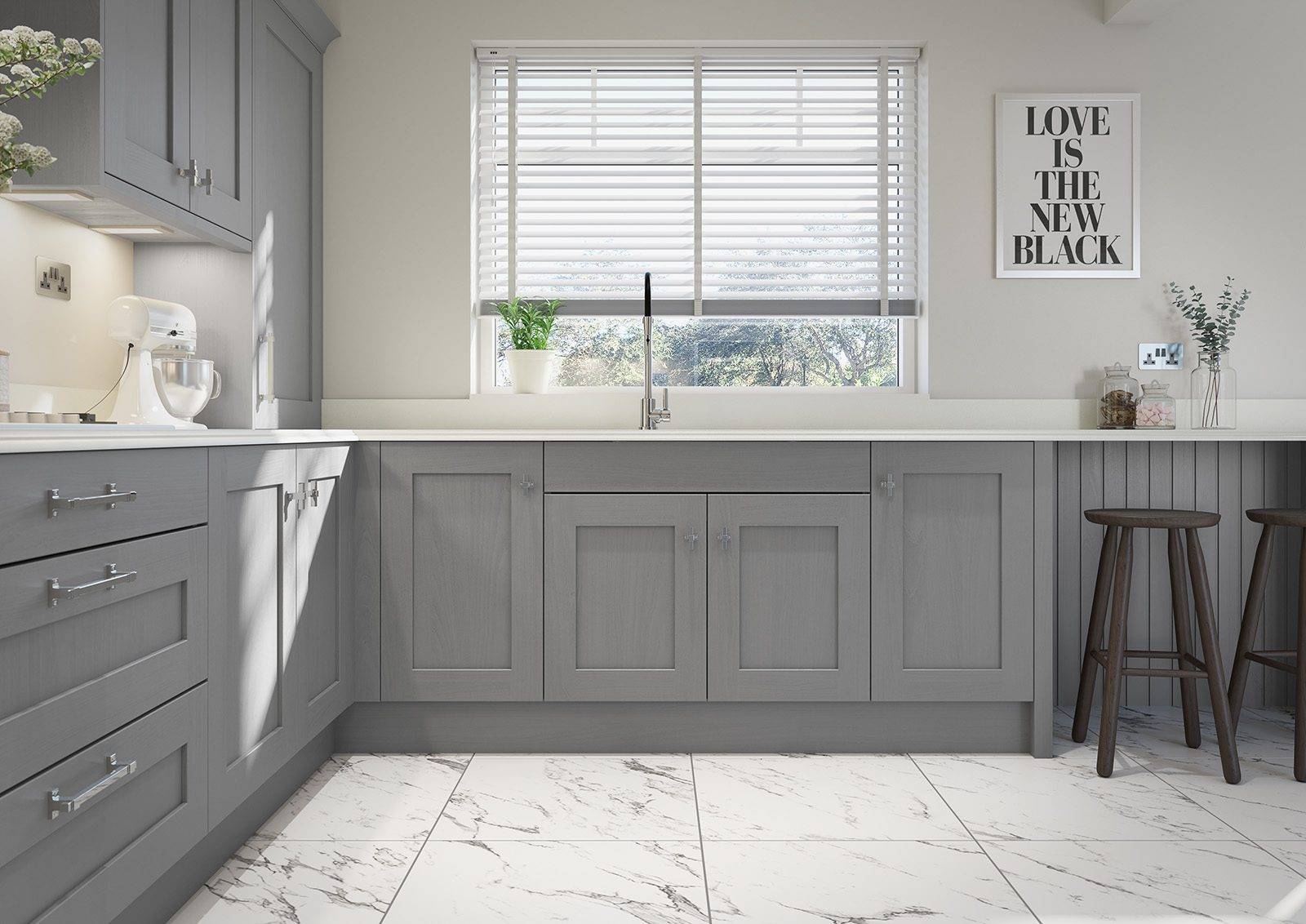 Second Nature Dust Grey Shaker Kitchen | Colourhill, Lincoln