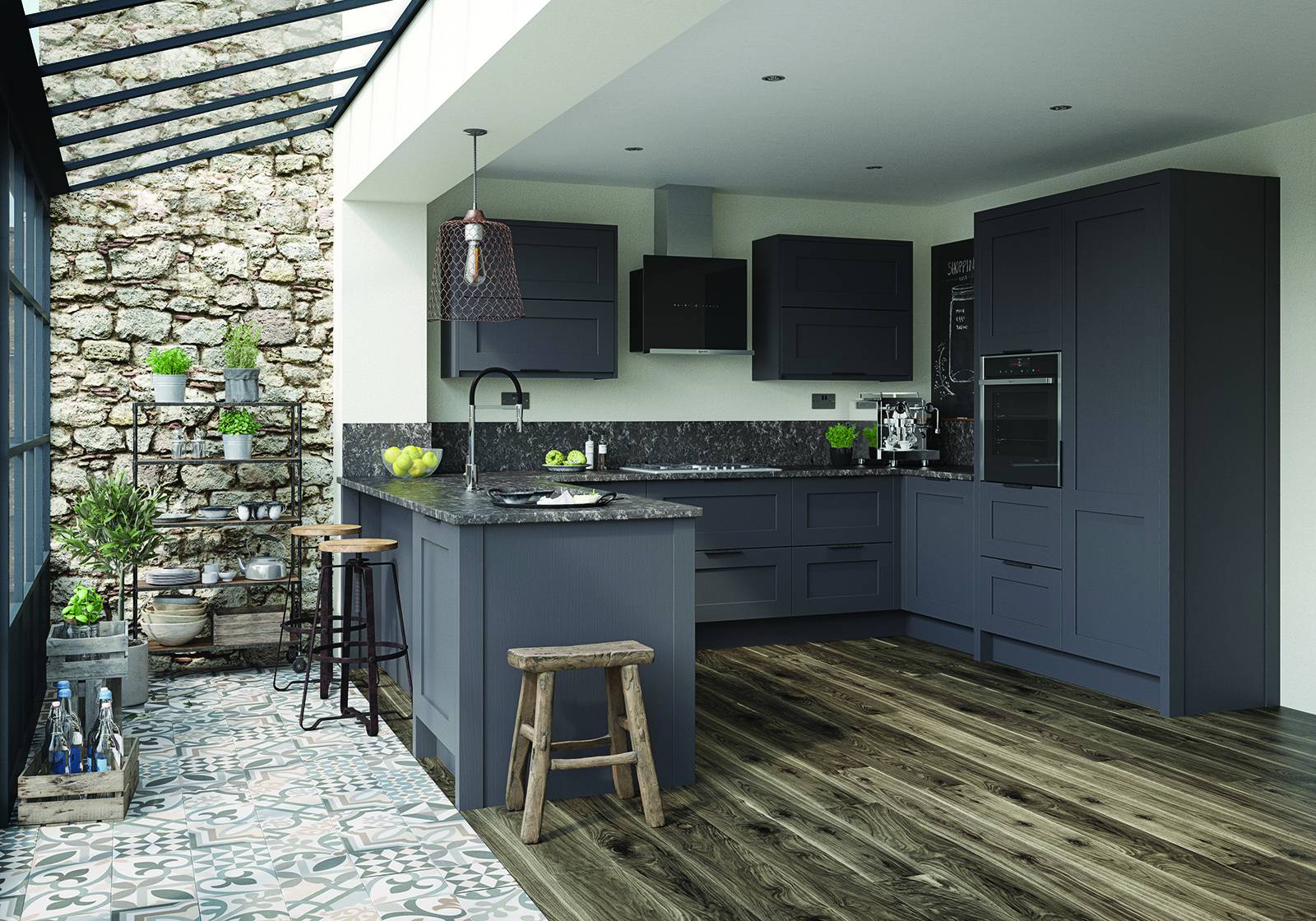 Second Nature Dark Grey U Shaped Kitchen | Colourhill, Lincoln