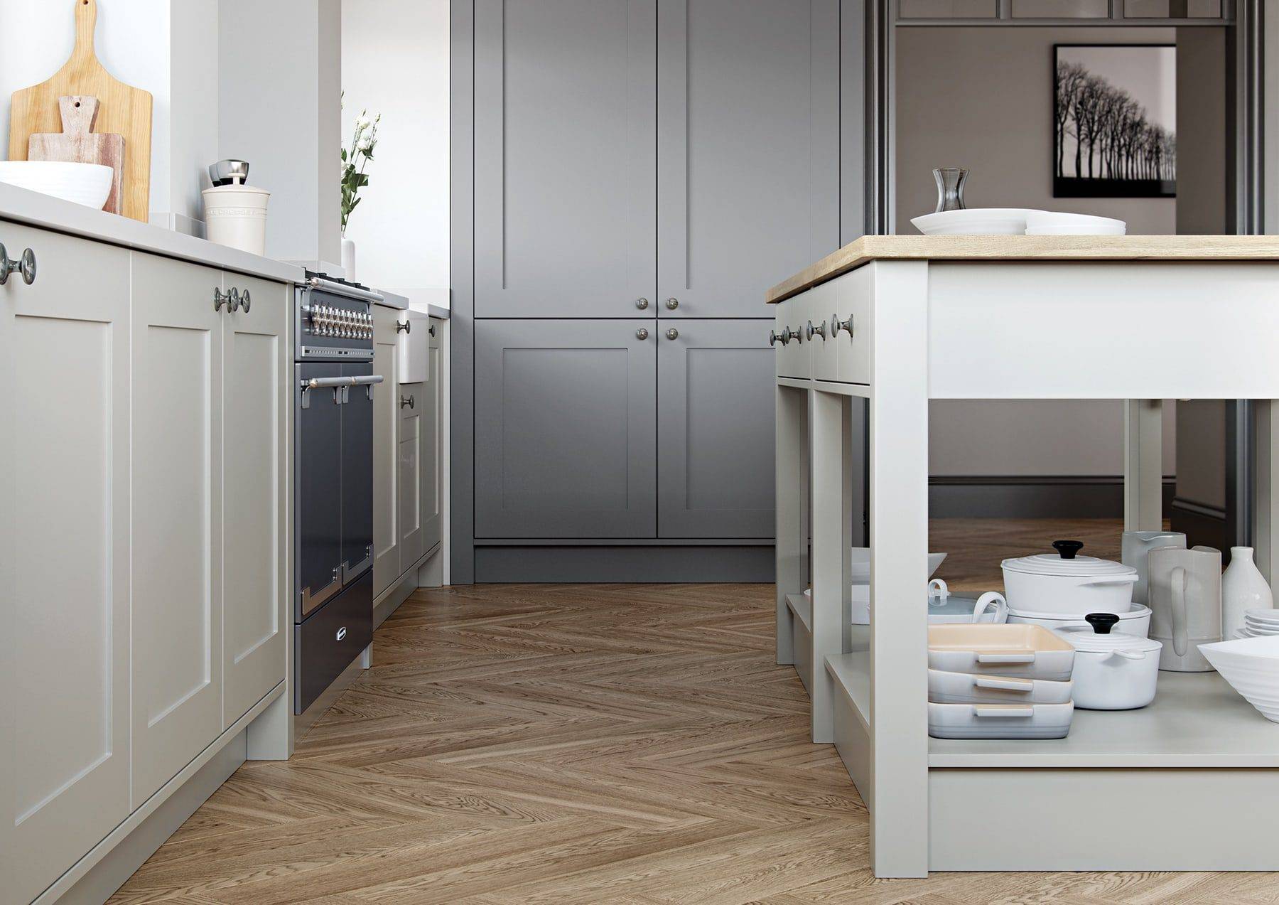 Georgia Light Grey And Dust Grey Shaker Kitchen 1 | Colourhill, Lincoln