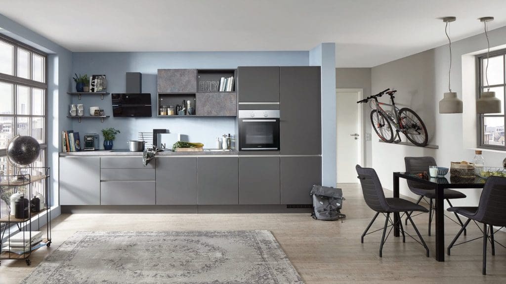 Nobilia Matt Grey Handleless Kitchen 2021 2 | Qudaus Living, Sutton Coldfield