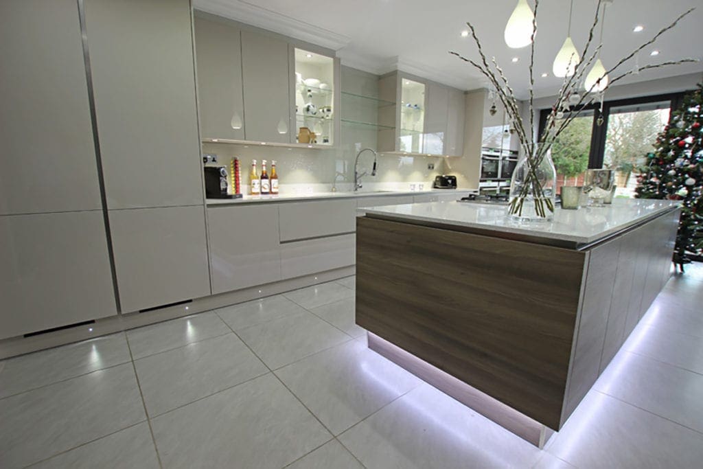 Light up store kitchen island