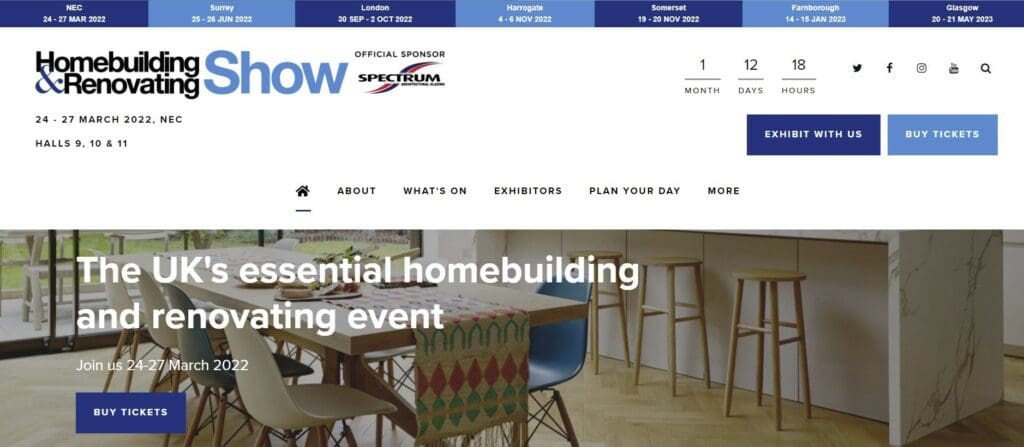 Ree Tickets For National Homebuilding And Renovating Show At Nec 1024X447 1 | Qudaus Living, Sutton Coldfield