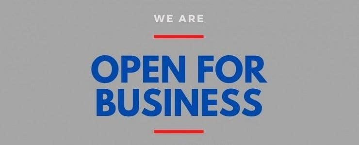 We Are Still Open For Business