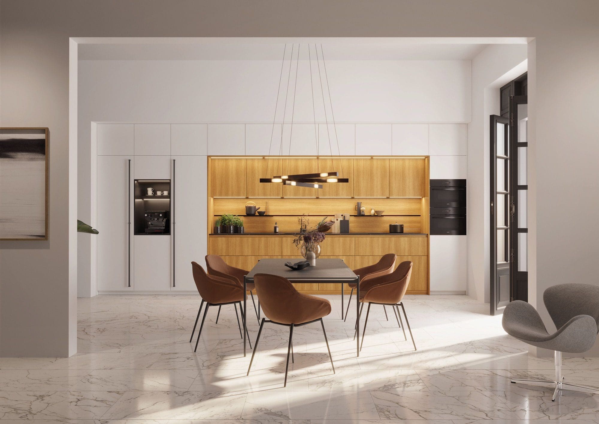 Rotpunkt Loft Nature Oak And Snow Kitchen | Qudaus Living, Sutton Coldfield
