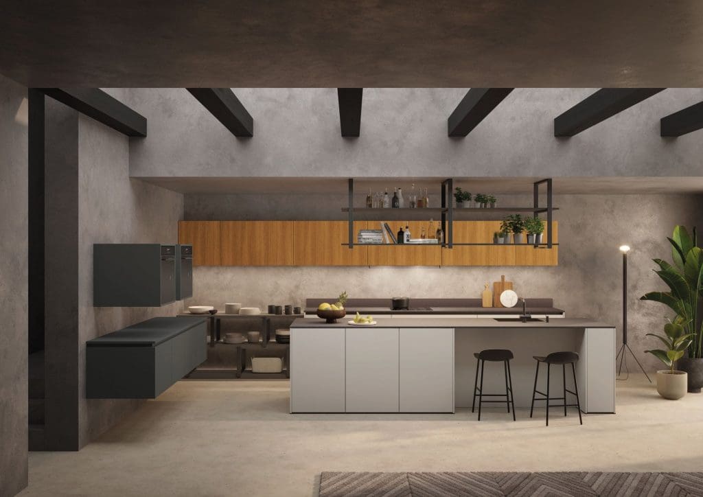 Rotpunkt Zerox Sy Ver Loft Nature Oak Wth Beach Grey Kitchen | Qudaus Living, Sutton Coldfield