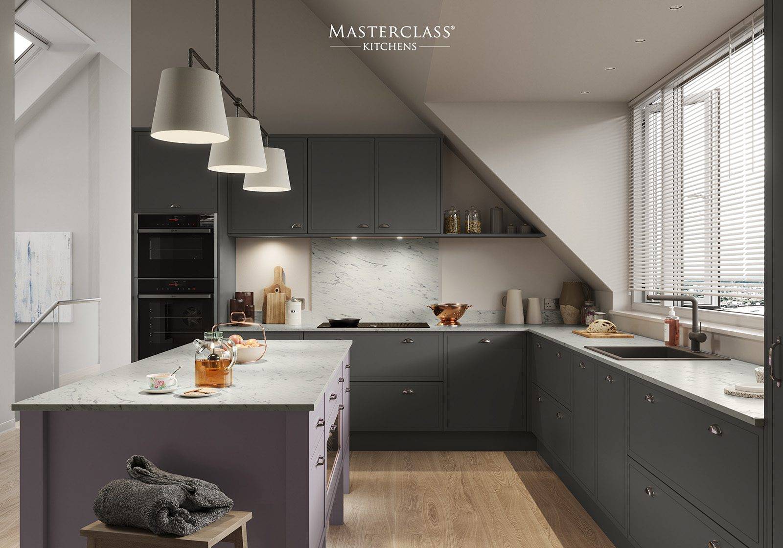 Masterclass Dark Grey In Frame Kitchen | Plum-Mex, Farnham