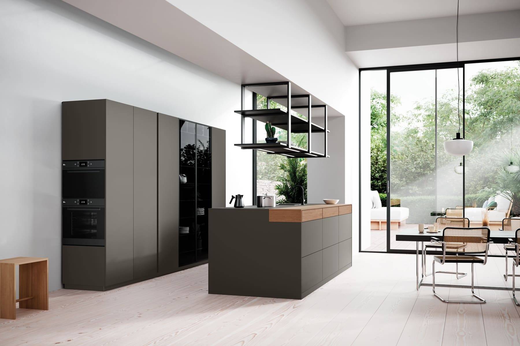 Rotpunkt Matt Black Handleless Kitchen | Kitchens By Design, Herefordshire