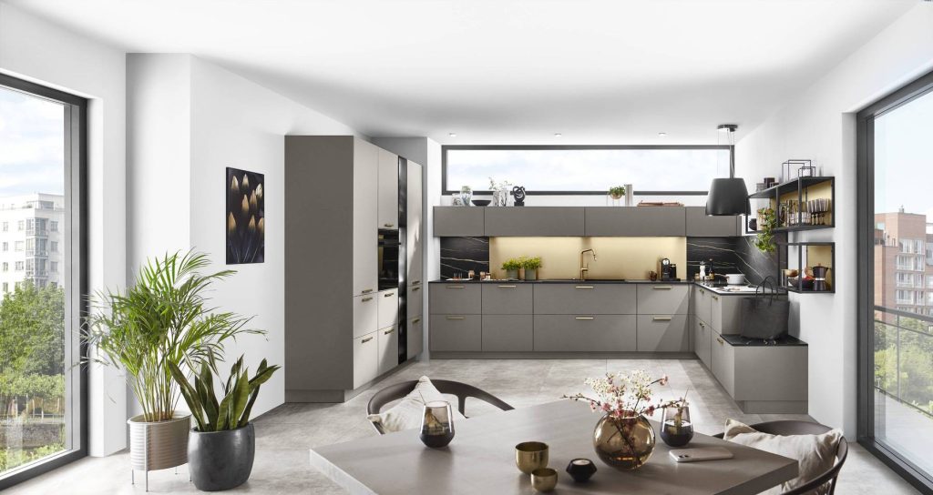 Nobilia Compact Grey Kitchen | German Kitchen Outlet Greenhill, Sheffield