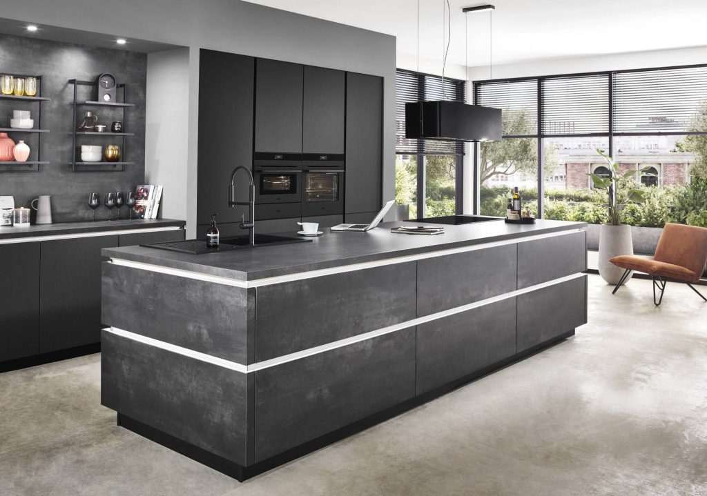 Nobilia Dark Grey Handleless Kitchen | German Kitchen Outlet Greenhill, Sheffield