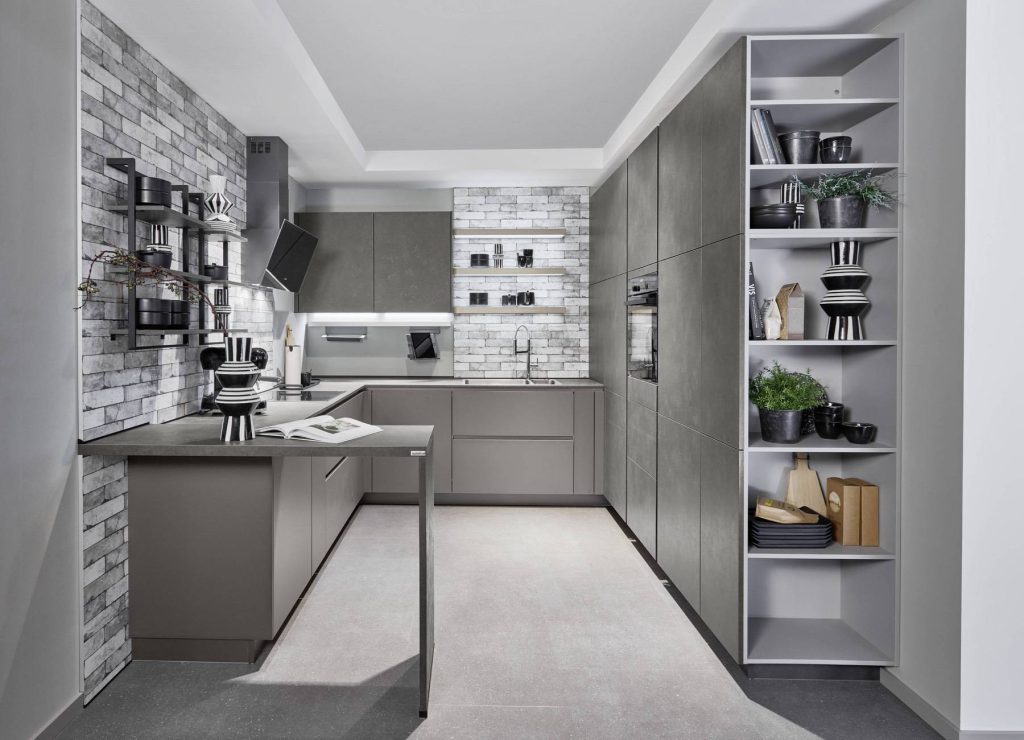 Nobilia Grey Stone Compact Kitchen | German Kitchen Outlet Greenhill, Sheffield