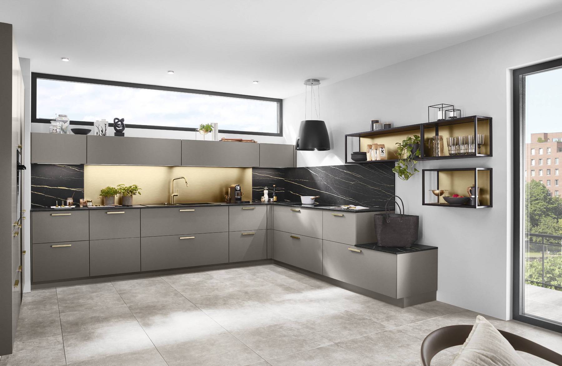 Nobilia Grey Kitchen Compact | Lead Wolf, Gotham