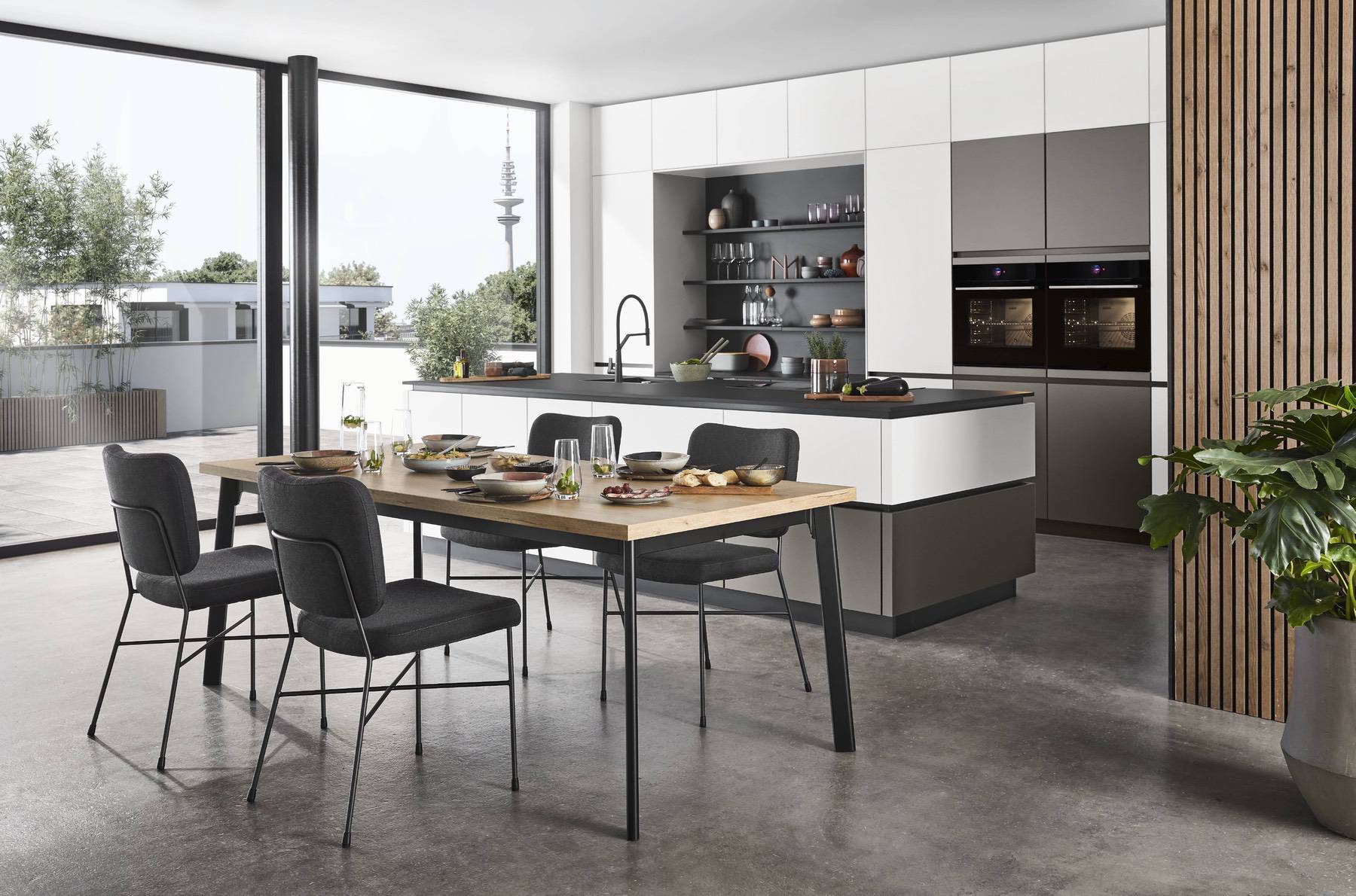 Nobilia Two Tone Island Kitchen | Lead Wolf, Gotham
