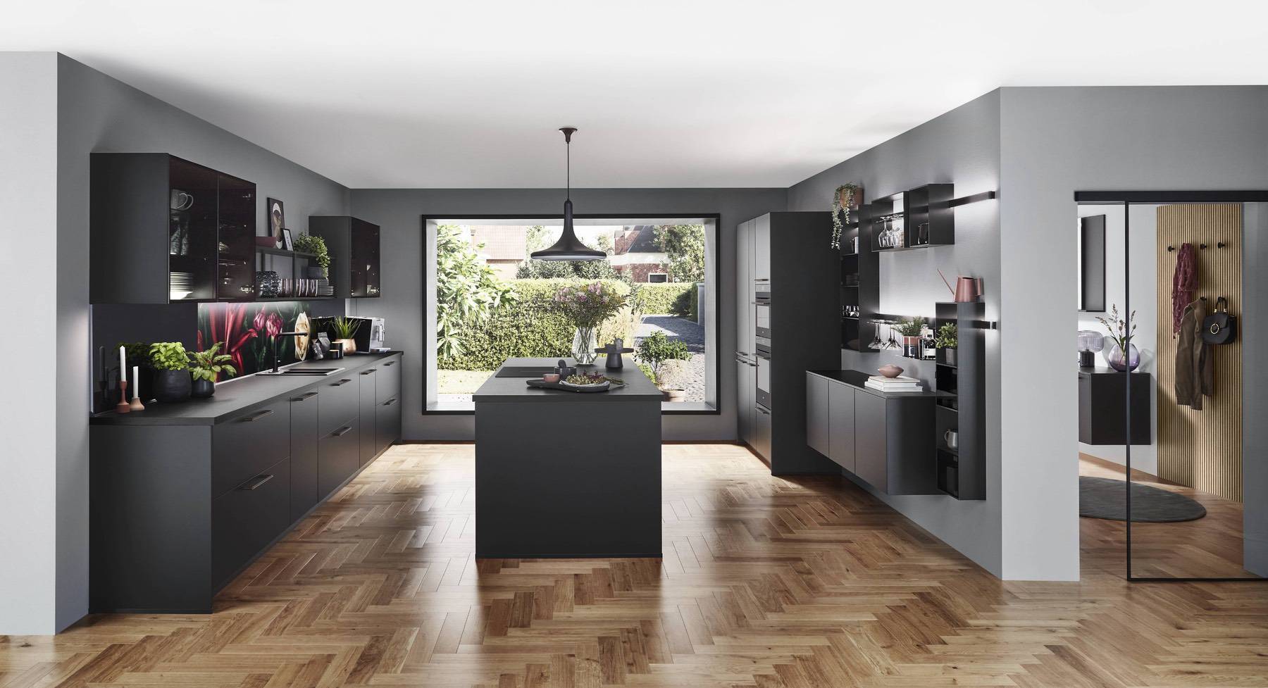 Nobilia Dark Island Kitchen Modern | Lead Wolf, Gotham
