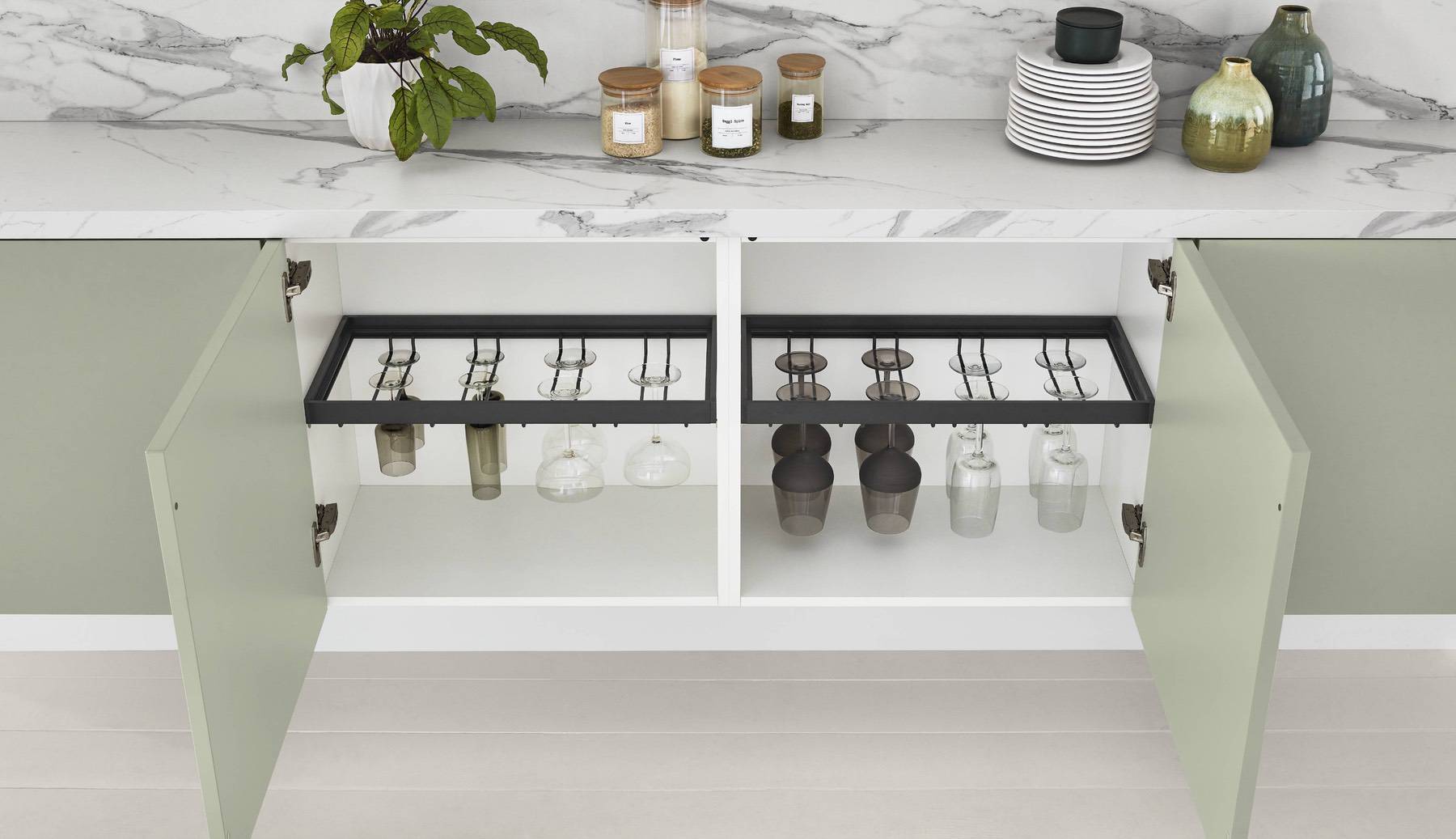 Nobilia Glass Storage Unit | Lead Wolf, Gotham