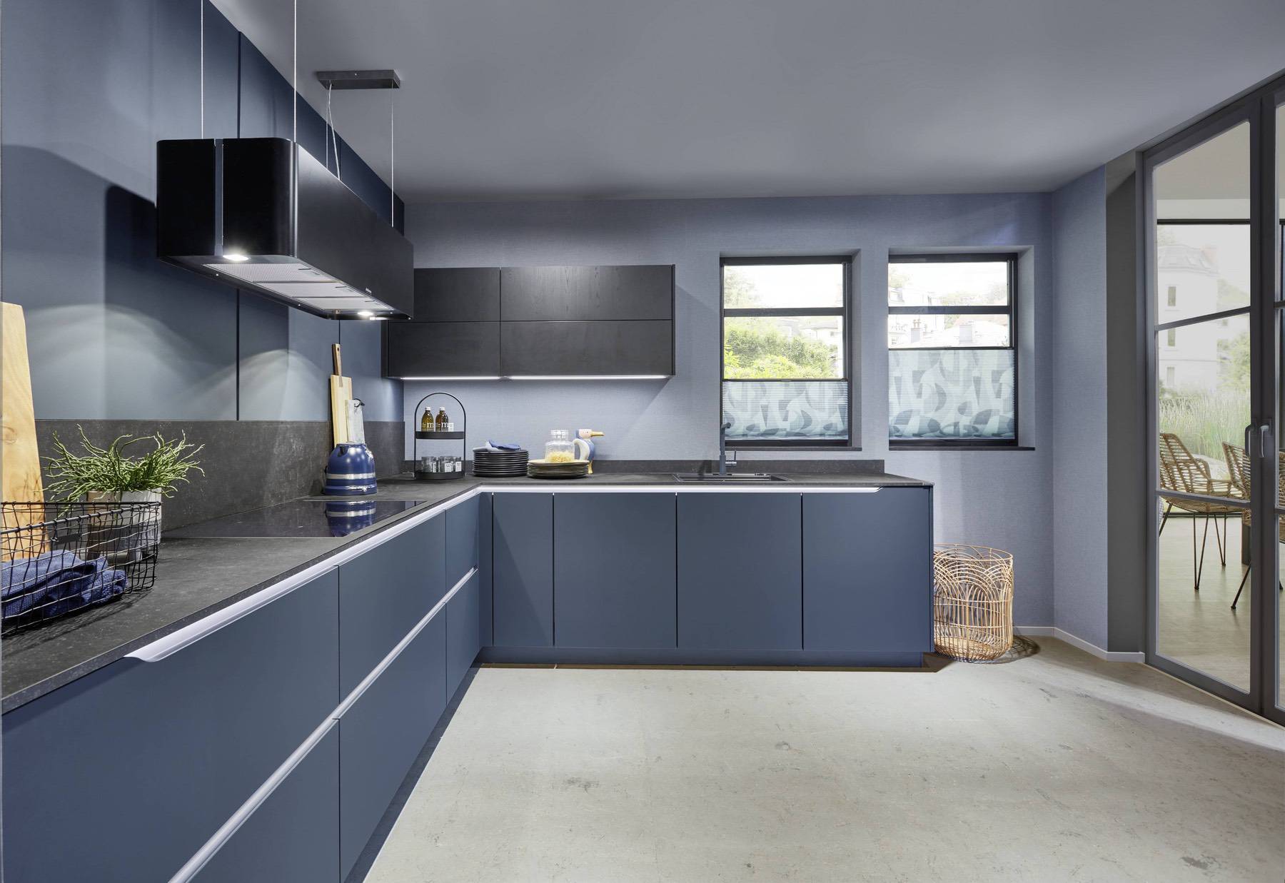 Nobilia Vibrant Blue Kitchen L Shape 1 1 | Lead Wolf, Gotham